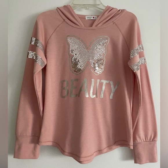 Beautees Girls Hoodie With Sparkly Silver Sequins. Size XL - Picture 8 of 8